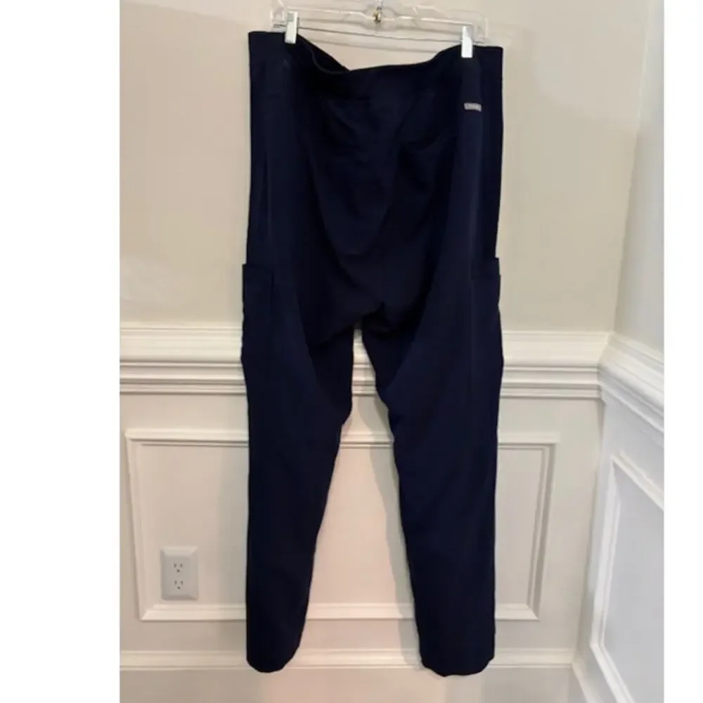 Figs Scrub Pants Mens 2XL Navy Blue Medical Drawstring Straight Leg XXL